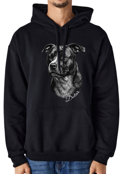 Bluza z Amstaffem Black&White