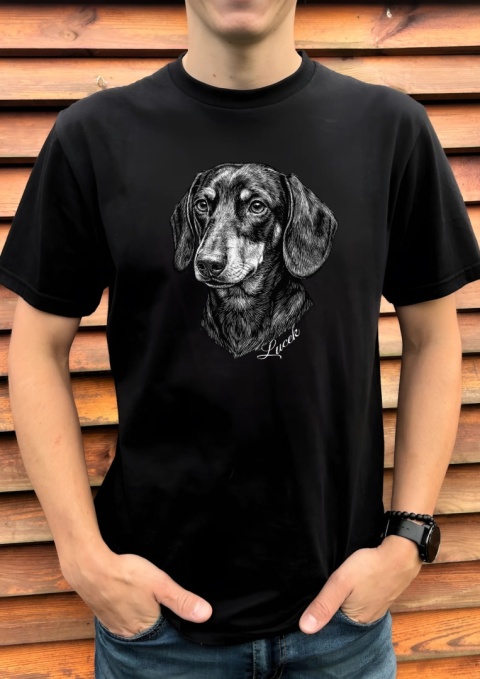 Koszulka z Jamnikiem Czarnym Black&White