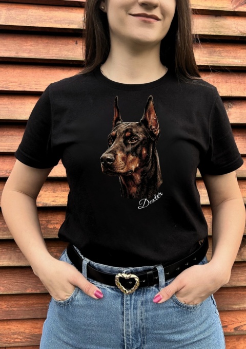 Koszulka z Dobermanem Black&White