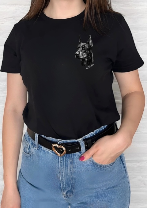 Koszulka z Dobermanem Black&White