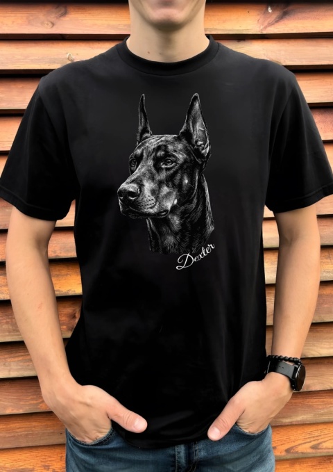 Koszulka z Dobermanem Black&White