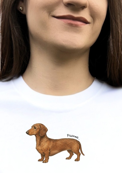 Koszulka z Jamnikiem Brązowym Psiurwa