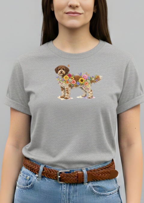 Koszulka z Lagotto Romagnolo Flowers