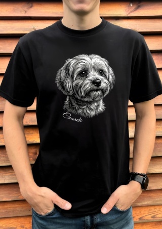 Koszulka z Maltańczykiem Black&White