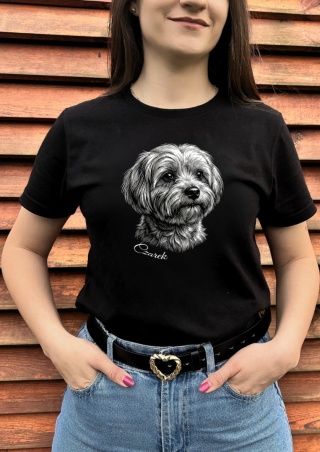 Koszulka z Maltańczykiem Black&White