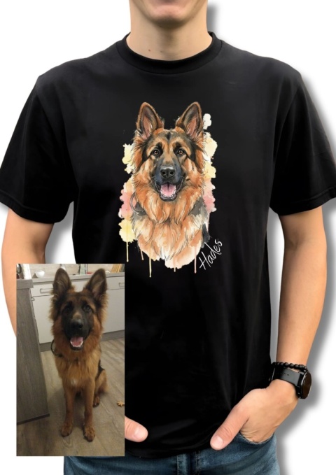 Koszulka z Twoim Psem ze zdjęcia Dog Art