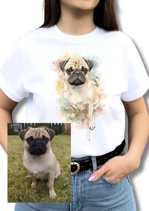 Koszulka z Twoim Psem ze zdjęcia Dog Art