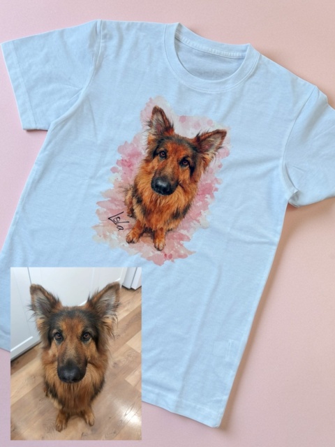 Koszulka z Twoim Psem ze zdjęcia Dog Art