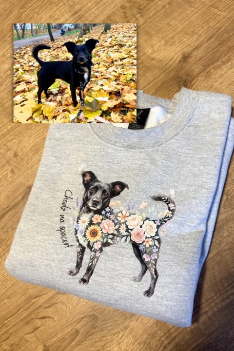 Koszulka z Twoim Psem ze zdjęcia Flowers
