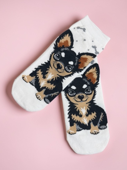 Skarpetki Chihuahua Damskie (białe)