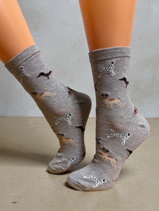 Skarpetki w Psy Damskie (szare)