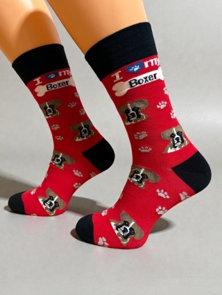 Skarpetki z Bokserem Męskie (czerwone)
