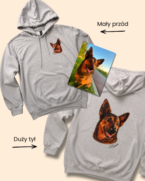 Bluza z Twoim Psem ze zdjęcia z nadrukiem