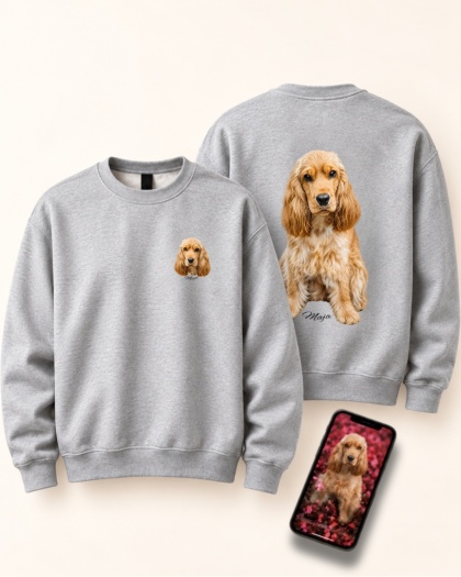 Bluza z Twoim psem ze zdjęcia – personalizowana bluza z nadrukiem