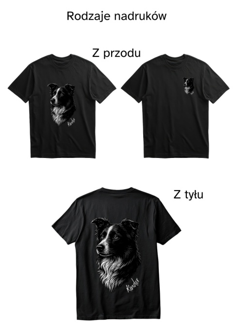 Koszulka z Jamnikiem Szorstkowłosym Black&White