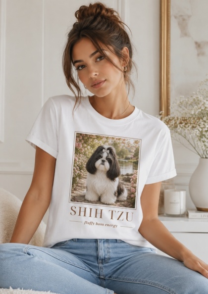 Koszulka z Shih Tzu Damska
