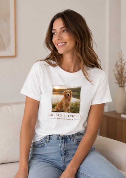 Koszulka z Golden Retrieverem Damska