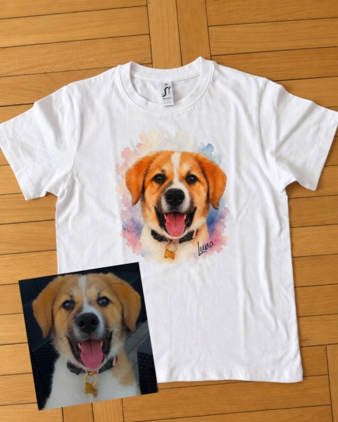 Personalizowana koszulka z Twoim psem ze zdjęcia – Dog Art