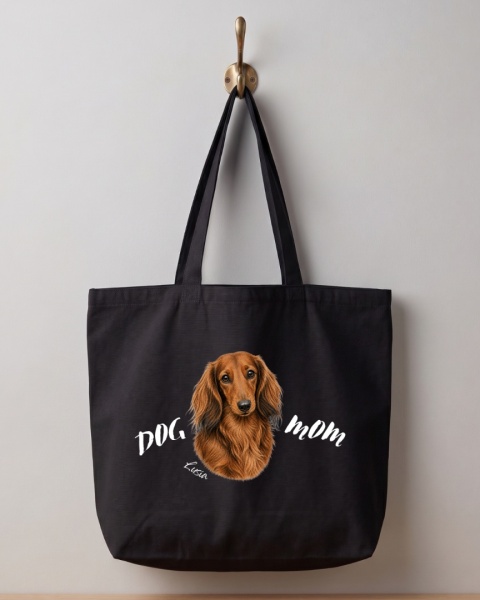 Torba z Jamnikiem Długowłosym DOG MOM