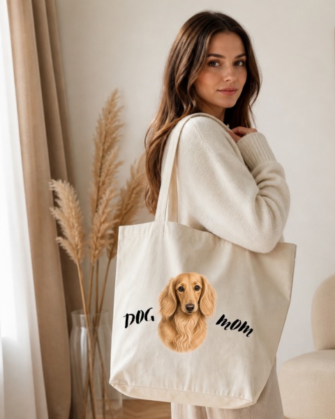 Torba z Jamnikiem Długowłosym DOG MOM