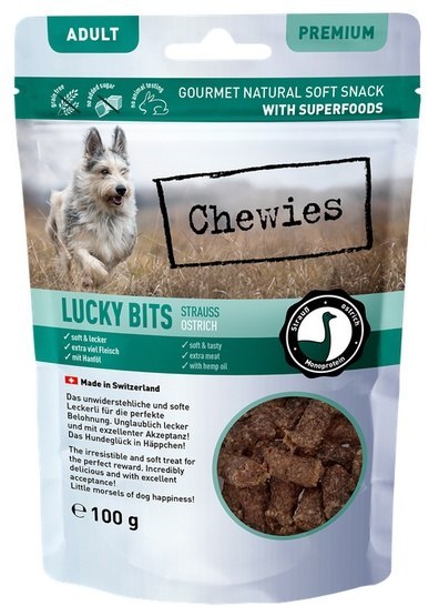 Chewies Lucky Bits Adult Struś 100g Chewies Lucky Bits Adult Struś 100g