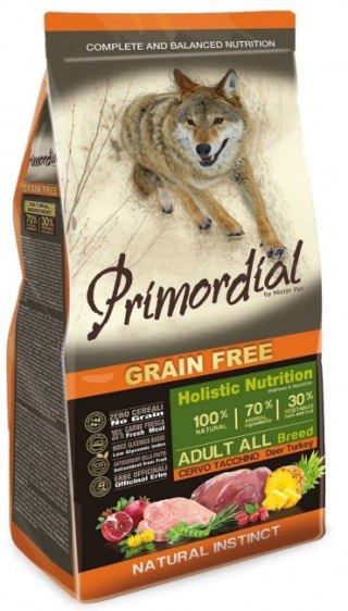 Primordial Dog Grain Free Adult karma dla psa 2kg jeleń indyk