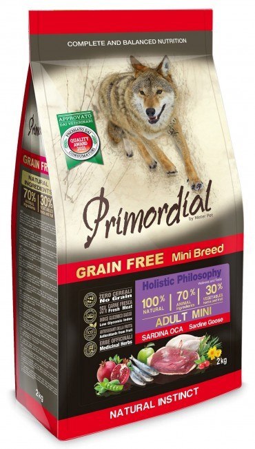 Primordial Dog Grain Free Mini Adult Sardine & Goose 6kg Primordial Dog Grain Free Mini Adult Sardine & Goose 6kg