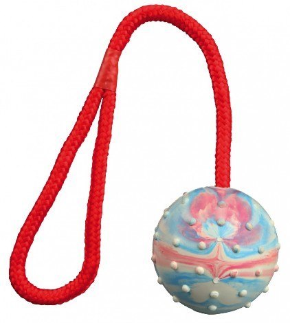 Trixie Piłka gumowa na sznurku 6/30cm Trixie Piłka gumowa na sznurku 6/30cm