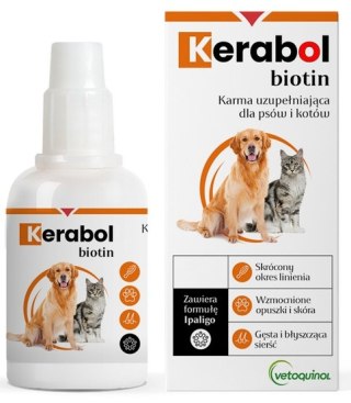Vetoquinol Biowet Pet Line Kerabol - krople dla psa na sierść 50