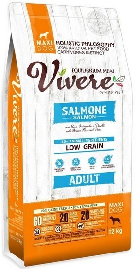 Vivere Dog Maxi Adult Salmon Łosoś 12kg - karma monobiałkowa dla dużych psów