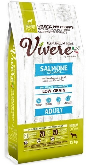 Vivere Dog Medium Adult karma dla psa 12kg łosoś monobiałkowa