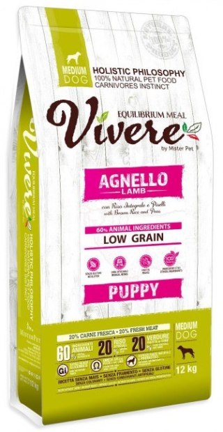 Vivere Dog Medium Puppy karma dla szczeniaka 3kg jagnięcina