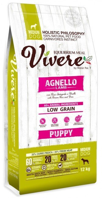 Vivere Dog Medium Puppy karma dla szczeniaka 3kg jagnięcina Vivere Dog Medium Puppy karma dla szczeniaka 3kg jagnięcina