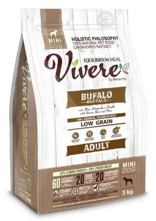 Vivere Dog Mini Adult karma dla psa małej rasy 3kg bawół Vivere Dog Mini Adult karma dla psa małej rasy 3kg bawół