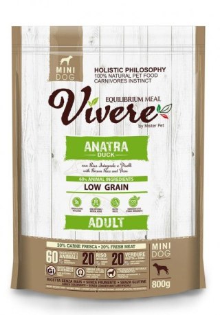 Vivere Dog Mini karma dla psa 800g kaczka monobiałkowa