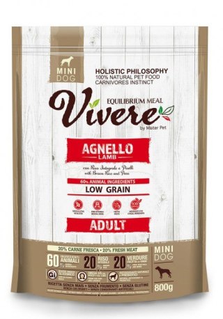 Vivere Dog Mini Adult karma dla psa 800g jagnięcina monobiałkowa