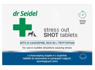 DermaPharm Stress Out Shot - mocne tabletki na stres dla psa i kota blister 10 tabl.