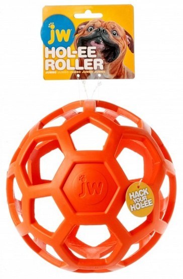 JW Pet Hol-ee Roller Jumbo Orange piłka ażurowa o mocnej wytrzymałości JW Pet Hol-ee Roller Jumbo Orange piłka ażurowa o mocnej wytrzymałości