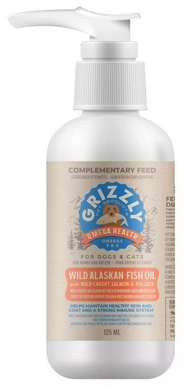 Grizzly Omega Health - olej z dzikiego łososia dla psa 125ml