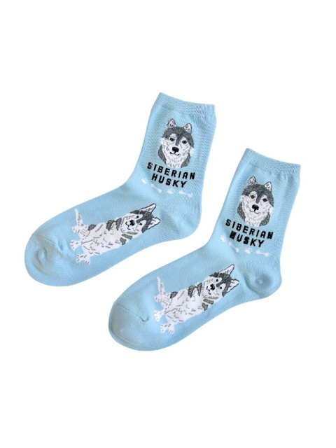 Skarpetki Husky Syberyjski Damskie (niebieskie)