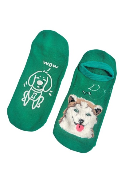 Stopki Skarpetki z Husky Syberyjski Męskie (zielone)