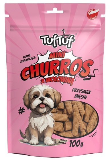 TUF TUF Mini Churros z wołowiną dla psa 100g TUF TUF Mini Churros z wołowiną dla psa 100g
