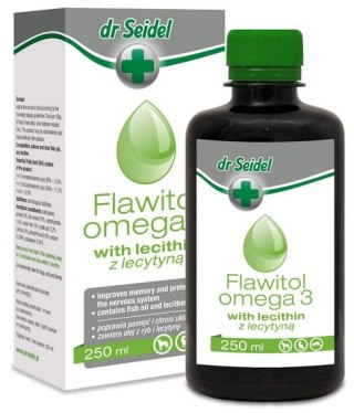 Dr Seidel Flawitol Omega 3 - olej z łososia i pstrąga z lecytyną dla psa 250ml