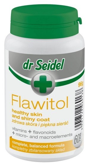 Dr Seidel Flawitol - tabletki na zdrową skórę i piękną sierść dla psa