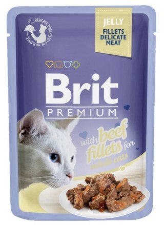 Brit Premium Cat Fillets with Beef galaretka saszetka 85g Brit