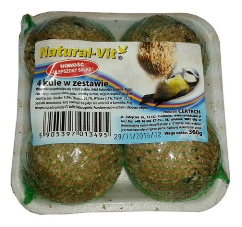 Certech Kule zimowe tacka 4szt 360g Certech Kule zimowe tacka 4szt 360g